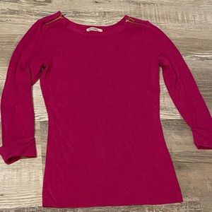 Women’s soft 3/4 sleeve pink sweater